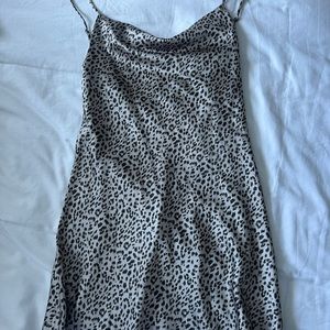 Princess Polly Leopard Print Satin Mini Dress